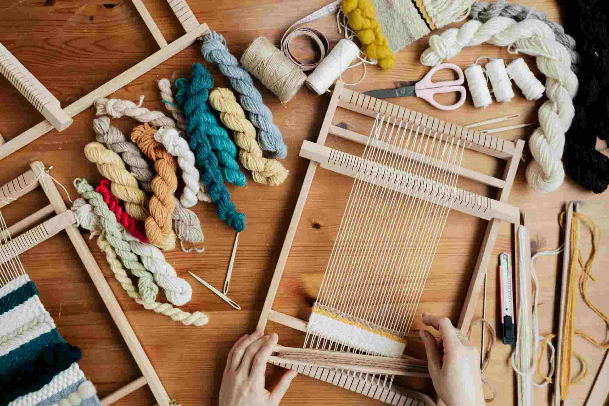 Two people weaving My Image