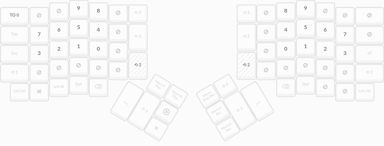 This layer is one of those things that makes logical sense but melts my brain Layer 2 of my keyboard layout